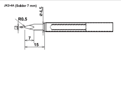 ปลายหัวแร้งซามูไร Cera cote samurai solder tip jk2-4a solder 7mm